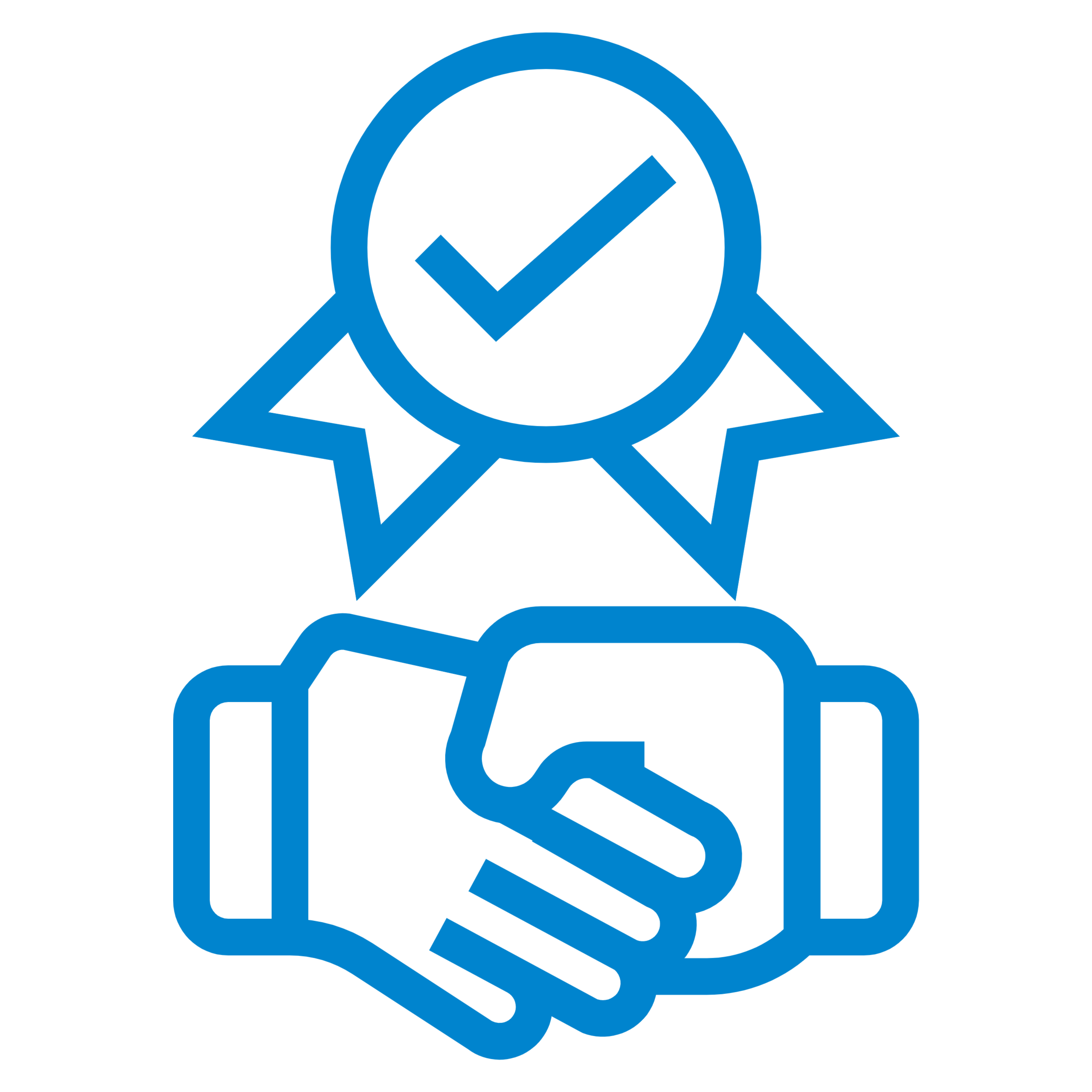 decorative icon representing a hand shake